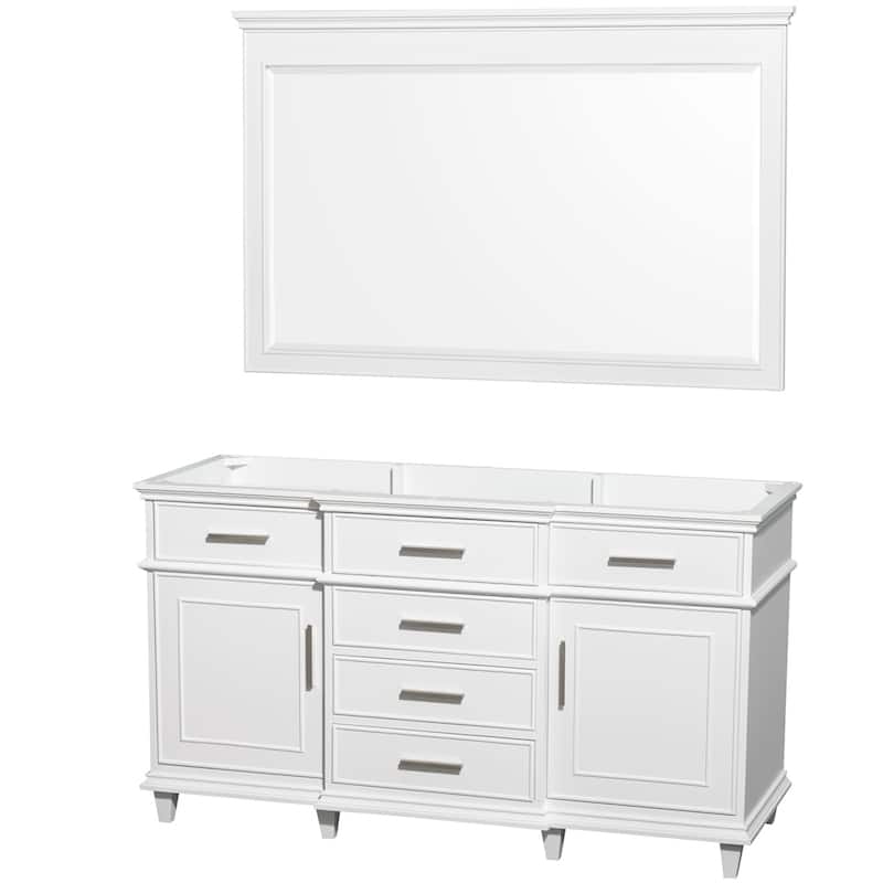 Wyndham Collection Berkeley White 60-inch Single Bathroom Vanity