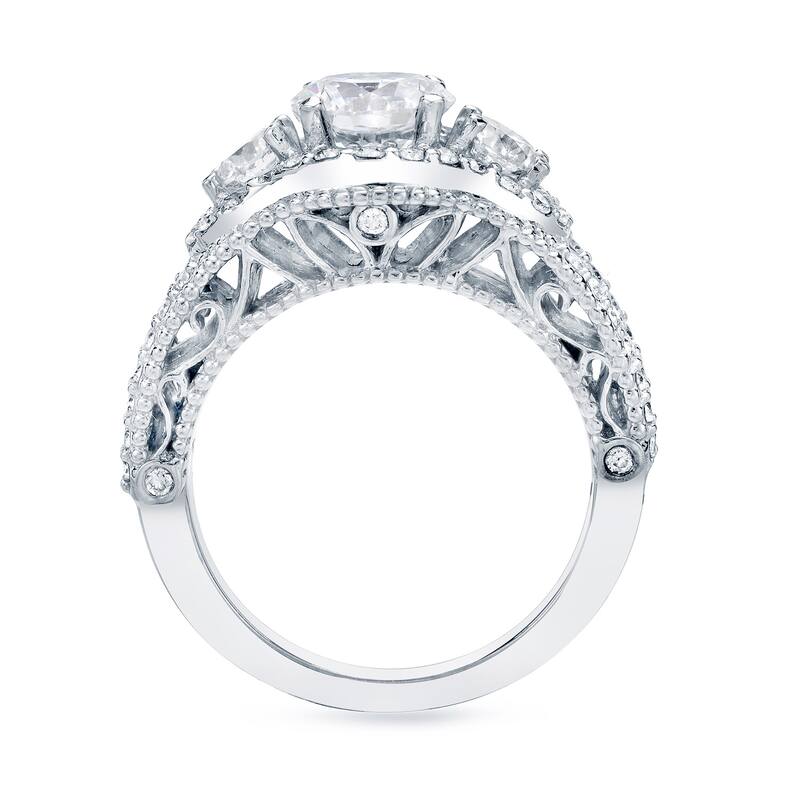 Auriya 14k Gold 2ctw Vintage 3-stone Diamond Engagement Ring (H-I, SI1-SI2)
