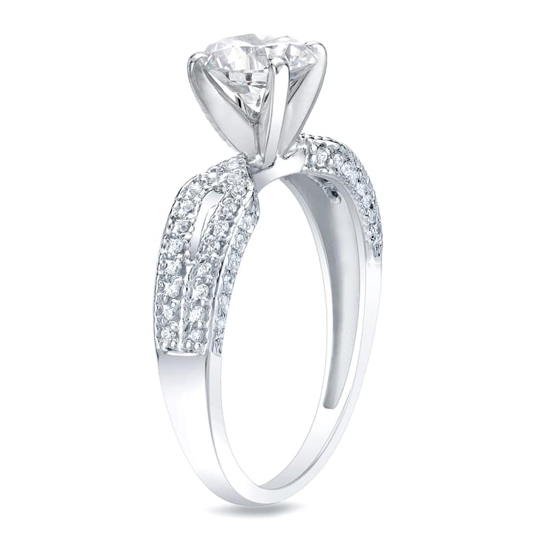 Auriya 14k Gold 1 1/5ctw Round Diamond Engagement Ring (H-I, SI1-SI2)