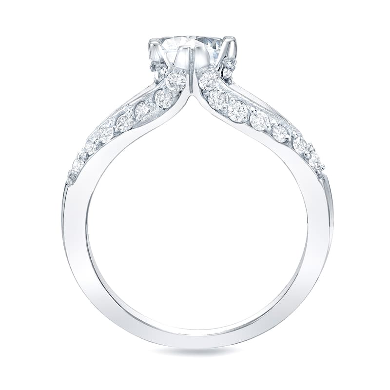 Auriya 14k Gold 1 1/4ctw Unique Round Diamond Engagement Ring Set
