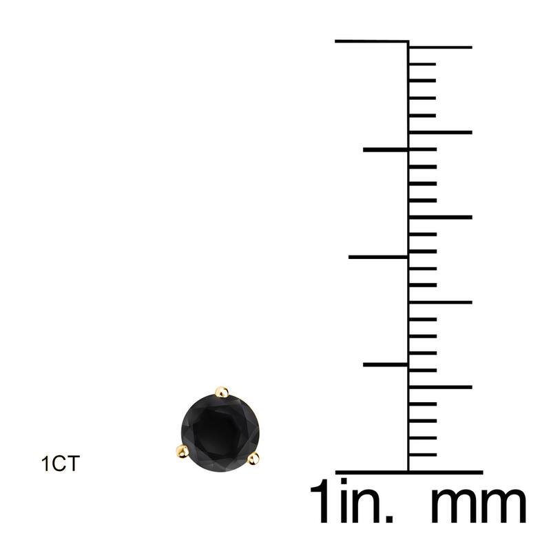 Auriya 1/2 to 4ctw Black Diamond Stud Earrings 14k Yellow Gold Martini-set