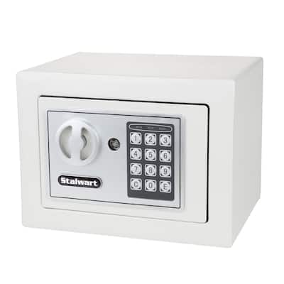 Digital Security Box - Compact Steel Lock Box with Electronic Keypad - Portable Safe for Cash, Jewelry by Stalwart (Gray)