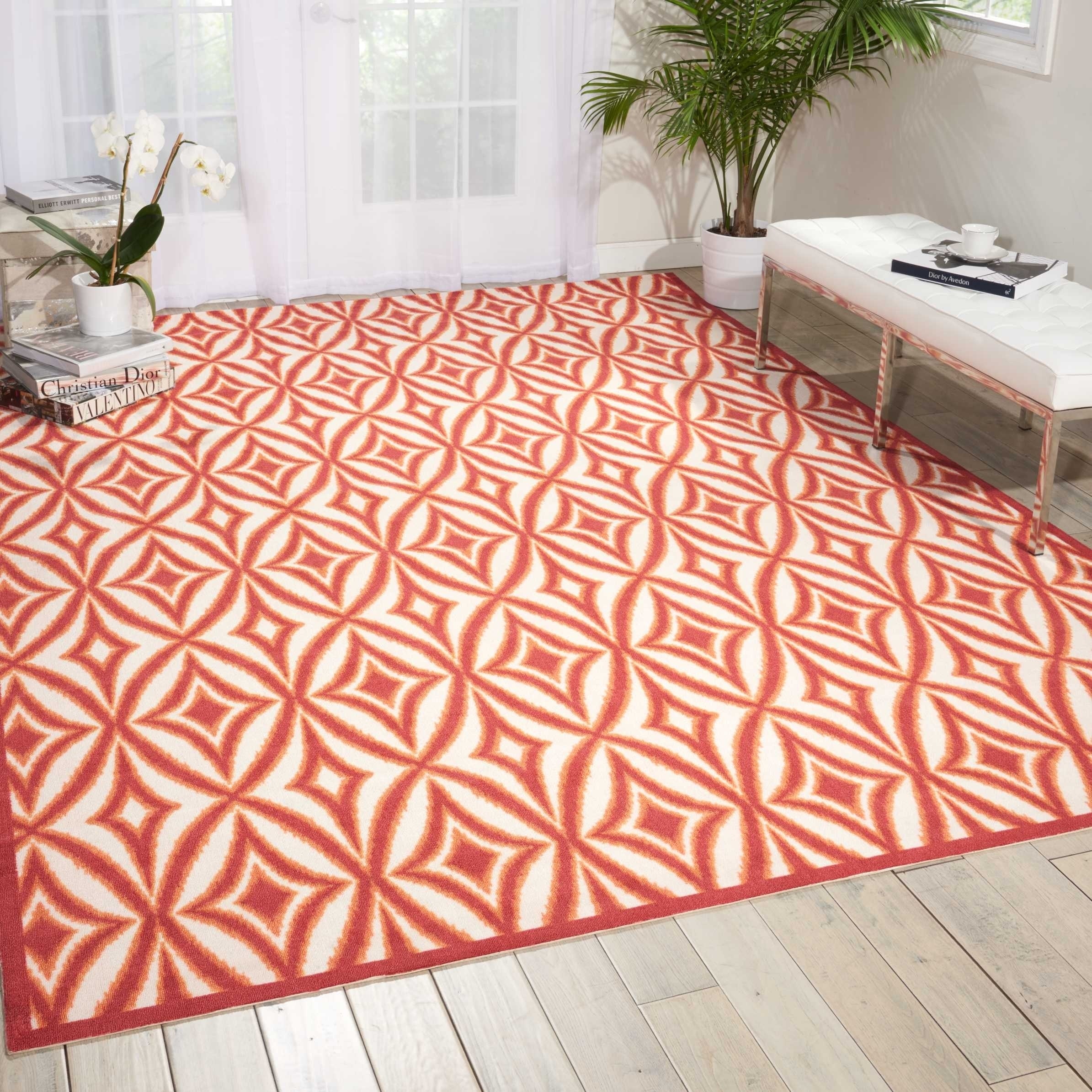 Waverly Sun And Shade Campari Indoor/ Outdoor Rug (10 X 13)