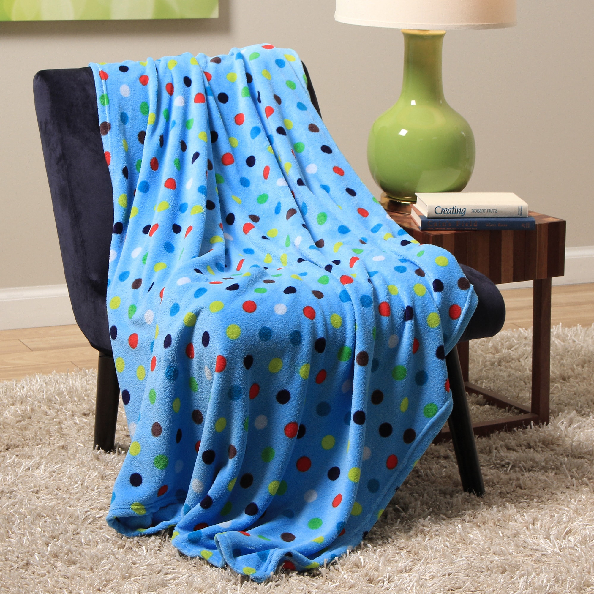 Plush Decorative Bright Dot Throw