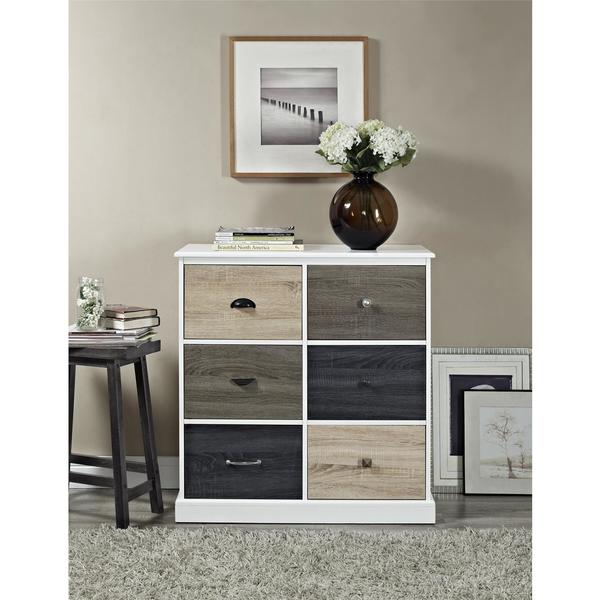 Ameriwood Home Mercer 6-door Storage Cabinet with Multi-colored Doors