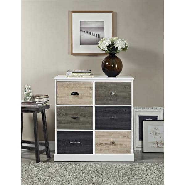 Shop Ameriwood Home Mercer 6 Door Storage Cabinet With Multi