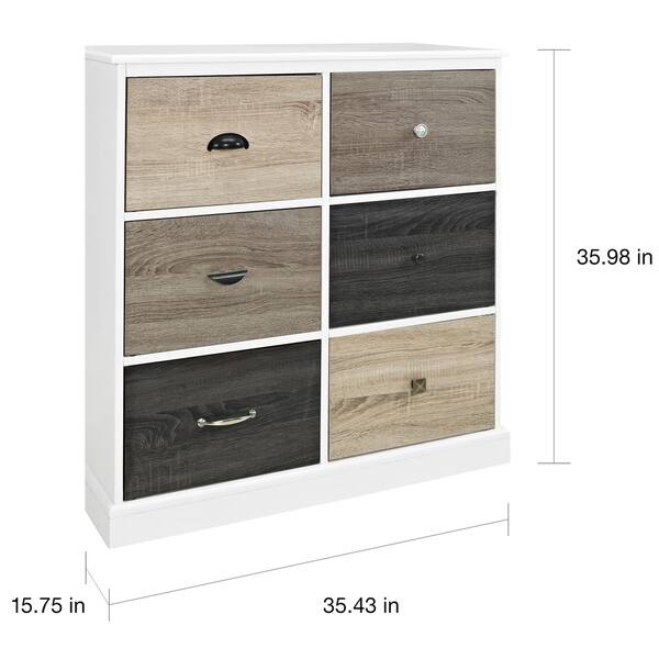 Shop Ameriwood Home Mercer 6 Door Storage Cabinet With Multi