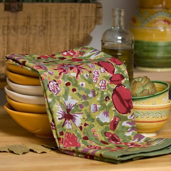 Jardine Red/ Green Tea Towels (Set of 3)