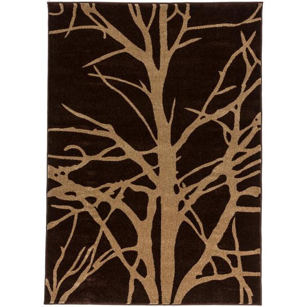 Well Woven Antique Winter Branches Brown Area Rug - 7'10 x 9'10