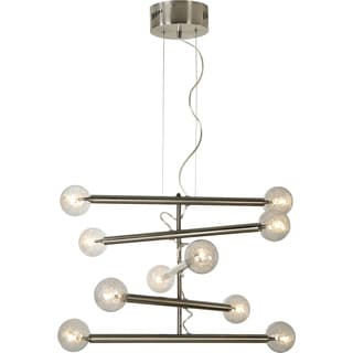 mira brushed nickel chandelier modern light