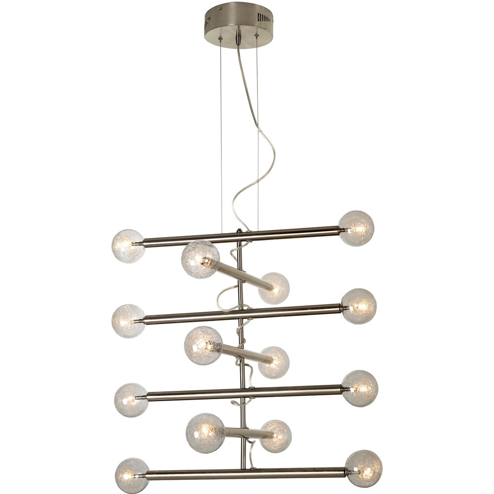 Mira 14 light Brushed Nickel Modern Chandelier