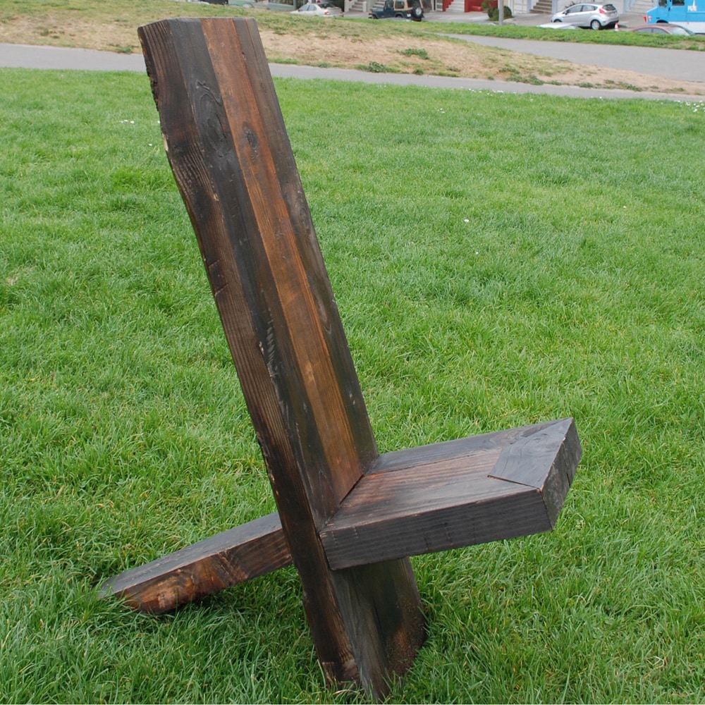 Natural Reclaimed Wood X Chair