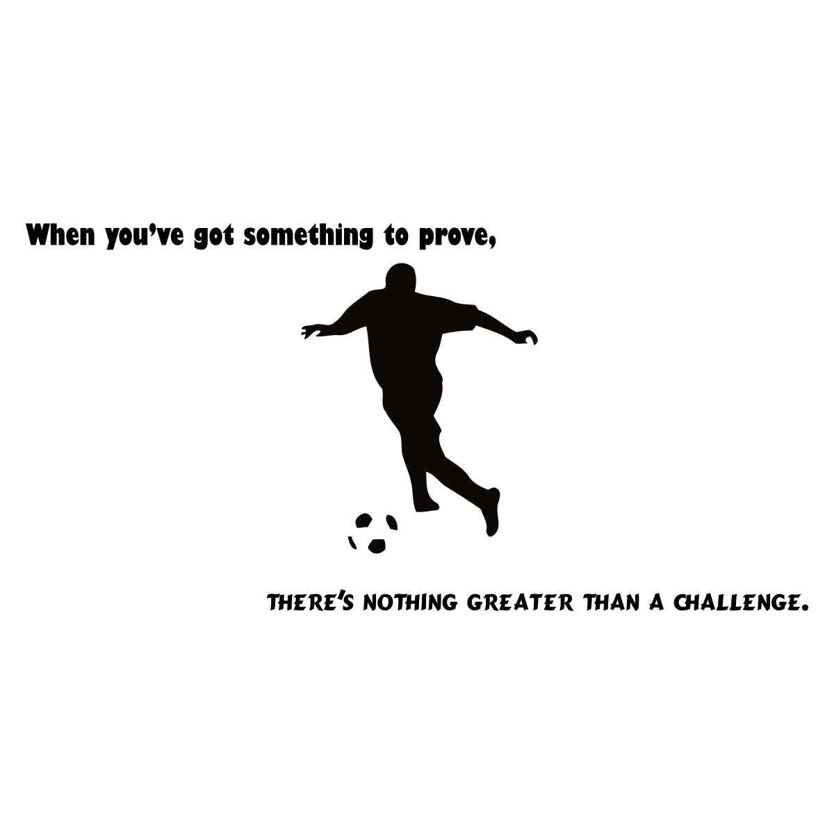 Soccer Sport Quote Black Vinyl Wall Decal Art (BlackEasy to apply with instructions includedDimensions 22 inches wide x 35 inches long )