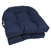 Blazing Needles 16-inch Indoor/Outdoor Chair Cushions (Set of 2) - 16" x 16"