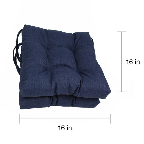 Shop Blazing Needles 16x16 Inch Solid Squared Outdoor Spun Polyester Chair Cushions Set Of 4 16 X 16 On Sale Overstock 8856279