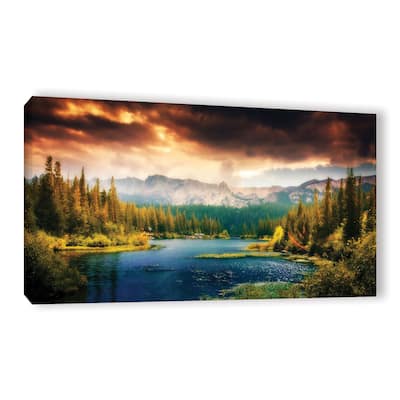 ArtWall John Black 'Mountain View' Gallery-Wrapped Canvas