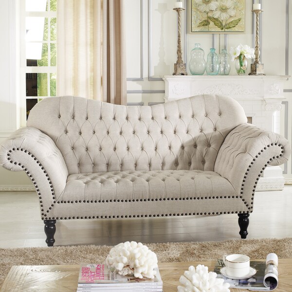 Shop Baxton Studio Bostwick Beige Linen Classic Victorian Loveseat