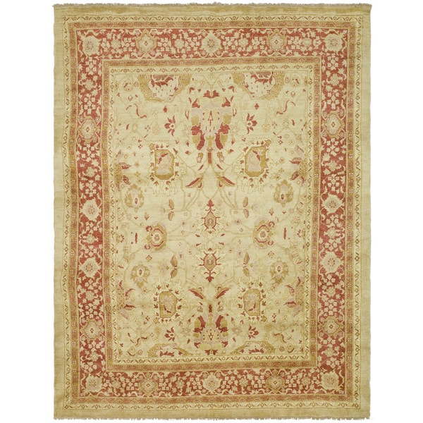 Safavieh Hand-knotted Samarkand Ivory/ Rust Wool Rug - 8' x 10'
