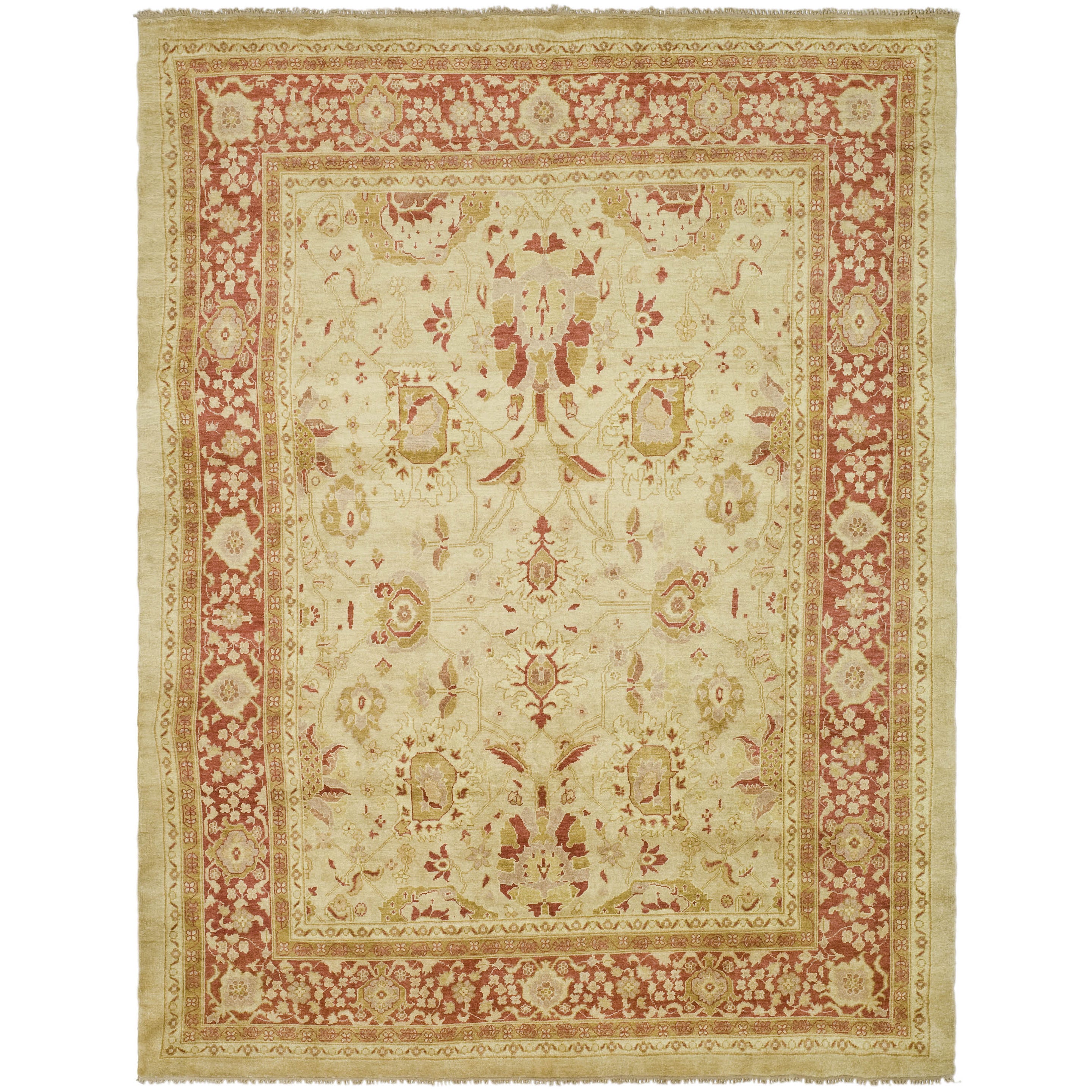 Safavieh Hand knotted Samarkand Ivory/ Rust Wool Rug (8 X 10)