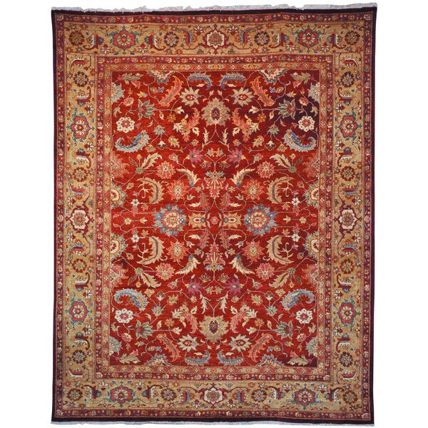 Safavieh Hand-knotted Samarkand Rust/ Light Gold Wool Rug - 9' x 12'