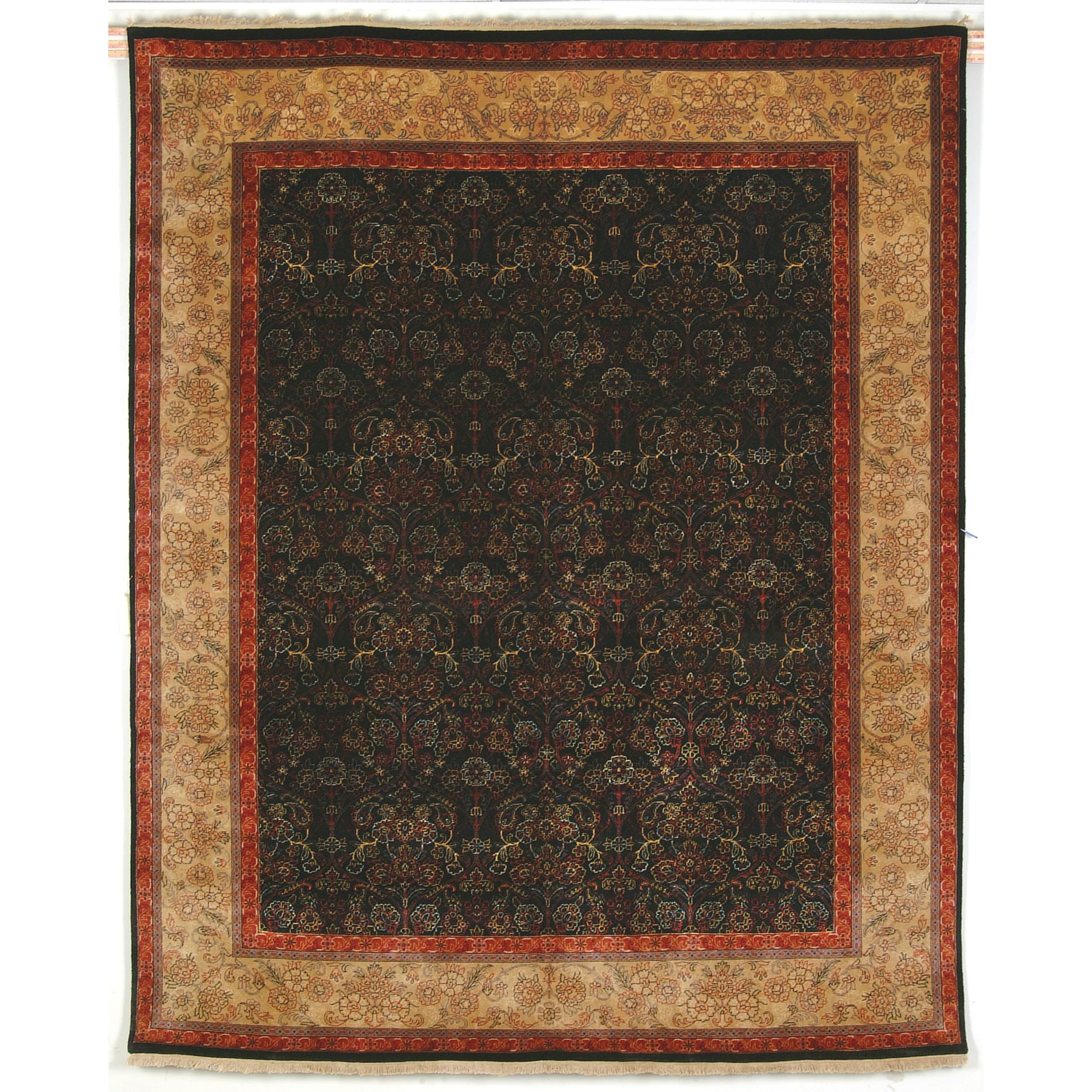 Safavieh Hand knotted Ganges River Black/ Gold Wool Rug (8 X 10)