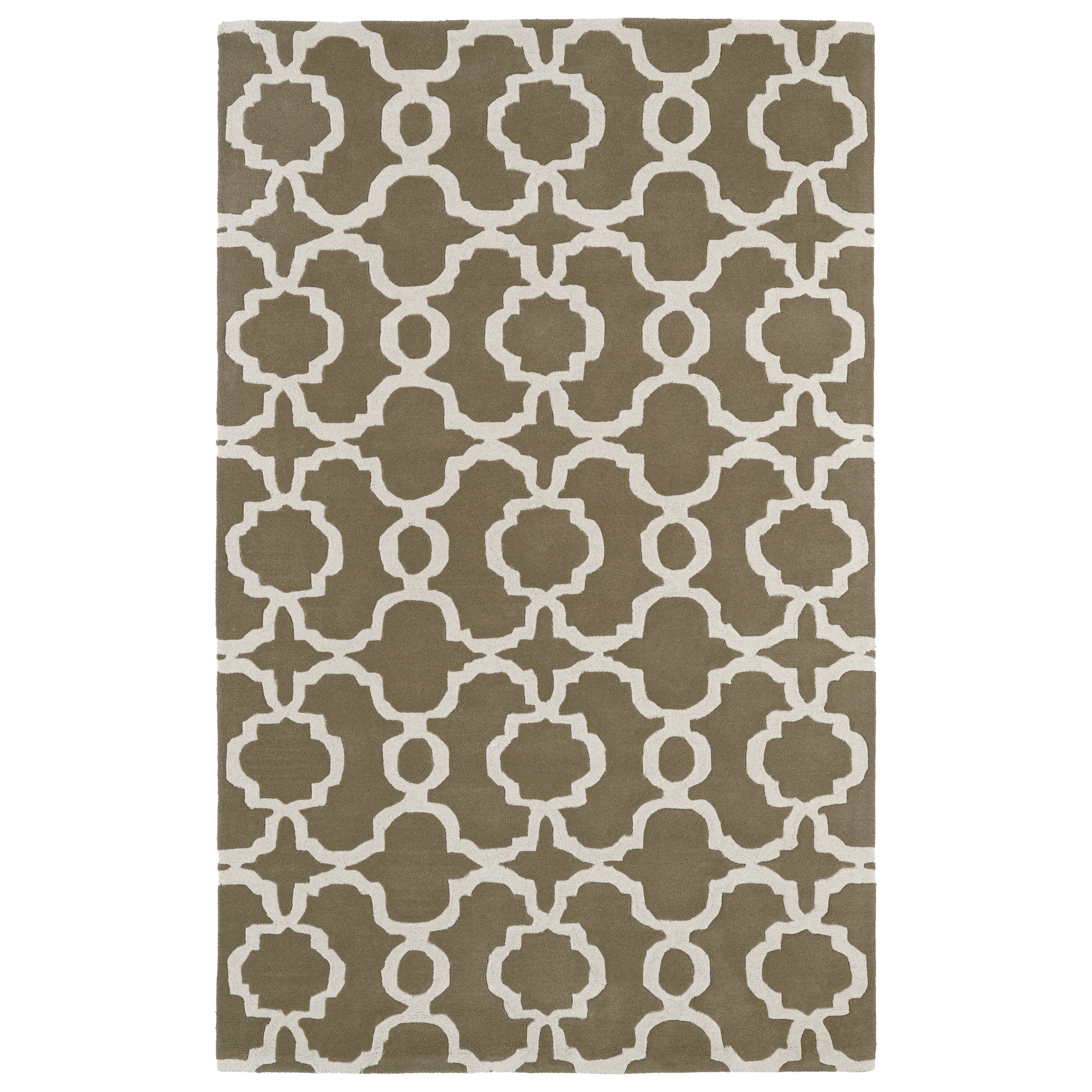 Kaleen Rugs Hand tufted Cosmopolitan Trellis Brown/ Ivory Wool Rug (96 X 13) Brown Size 96 x 13