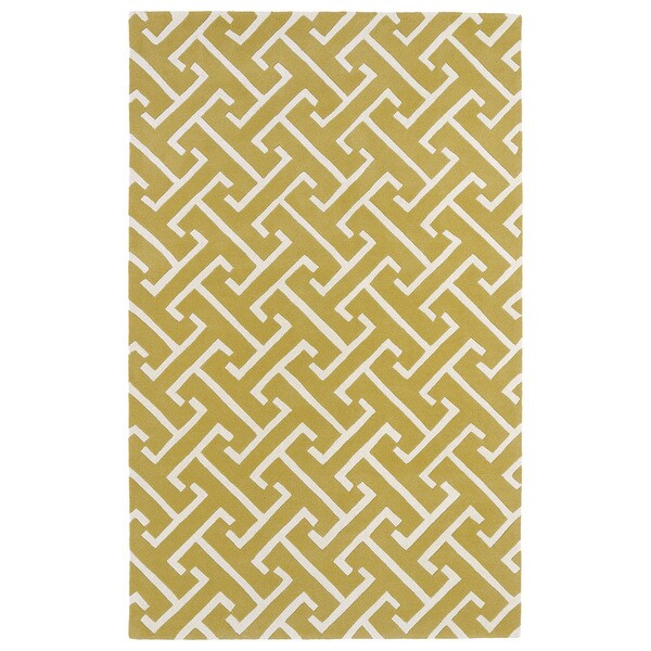 Hand-tufted Cosmopolitan Yellow/ Ivory Wool Rug - 9'6 x 13'
