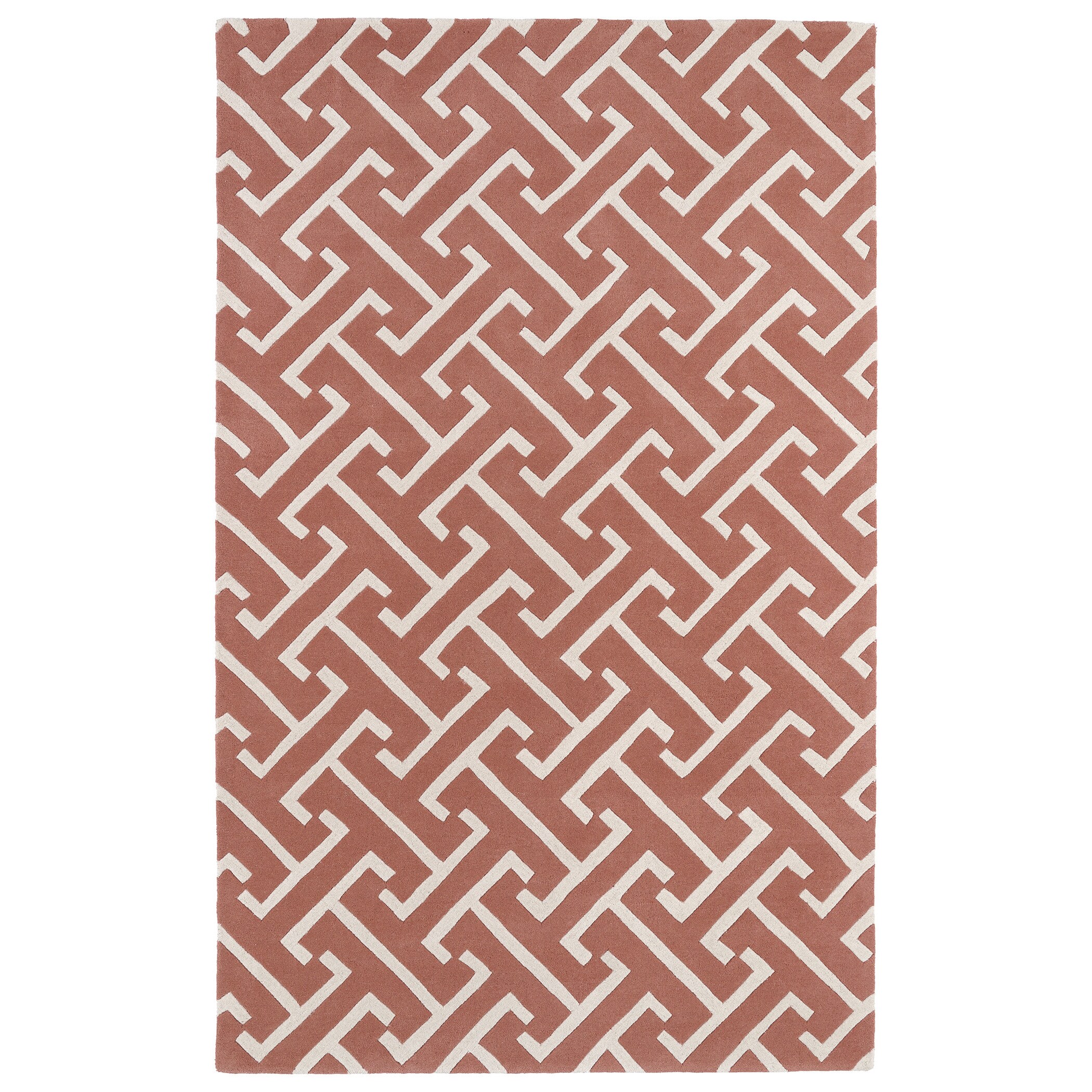 Hand tufted Cosmopolitan Pink/ Ivory Wool Rug (8 X 11)