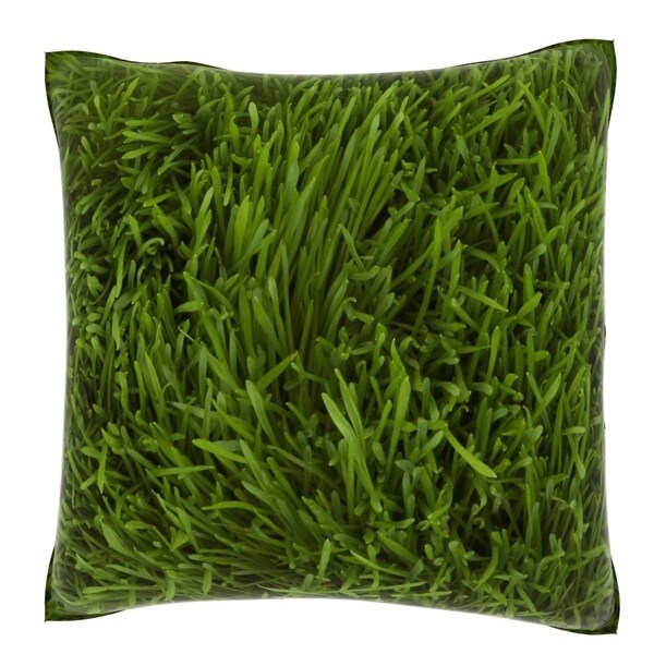 Green Grass Blades Cloth 18inch Velour Throw Pillow Free Shipping