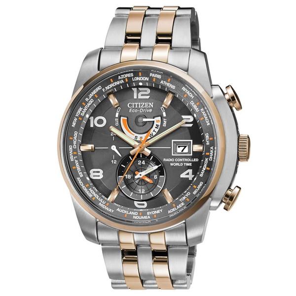 Citizen Men's Eco Drive Chronograph Two tone Stainless Steel Watch Citizen Men's Citizen Watches