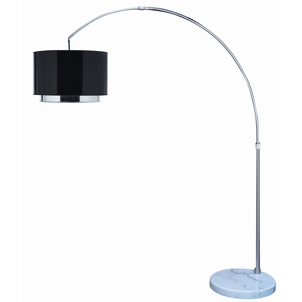 Paparazzi Arc 1 light Brushed Nickel Floor Lamp