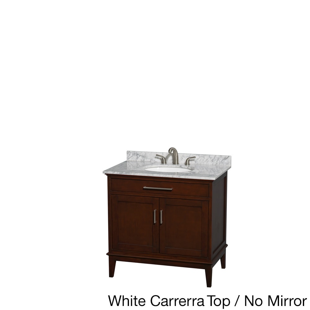 Wyndham Collection Hatton Dark Chestnut 36 inch Single Vanity Brown Size Single Vanities