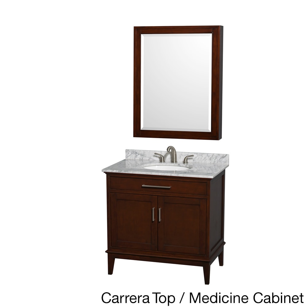 Wyndham Collection Hatton Dark Chestnut 36 inch Single Vanity Brown Size Single Vanities