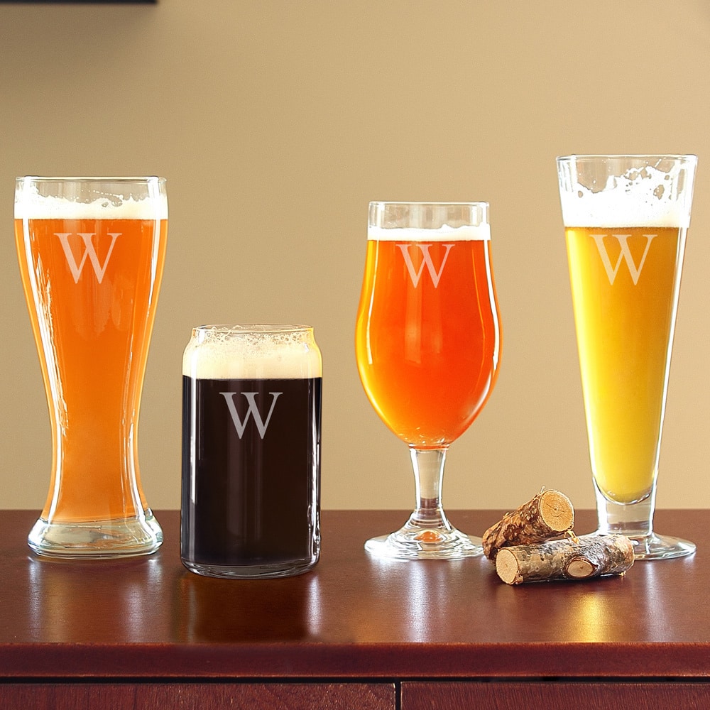 Personalized Specialty Beer Glasses (Set of 4)