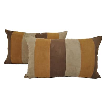 Sherry Kline Dolce Striped Suede Boudoir Pillow (Set of 2)
