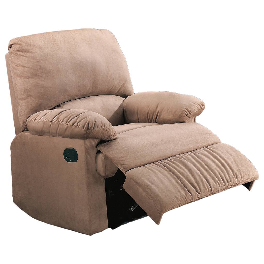 Coaster Furniture Pillow Top Arms Microfiber Upholstered Recliner