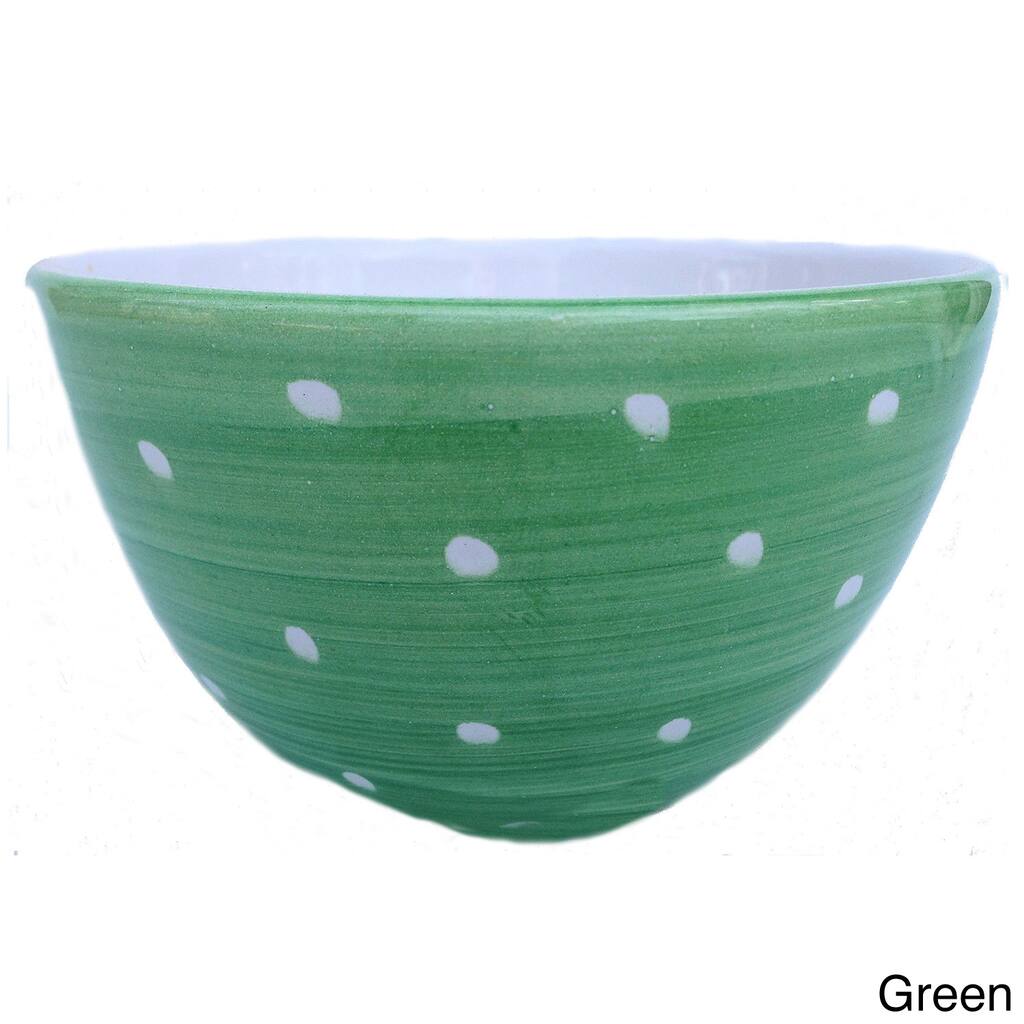 Handmade 'Pallini' Polka Dot Cerial/Soup Bowl (Italy)