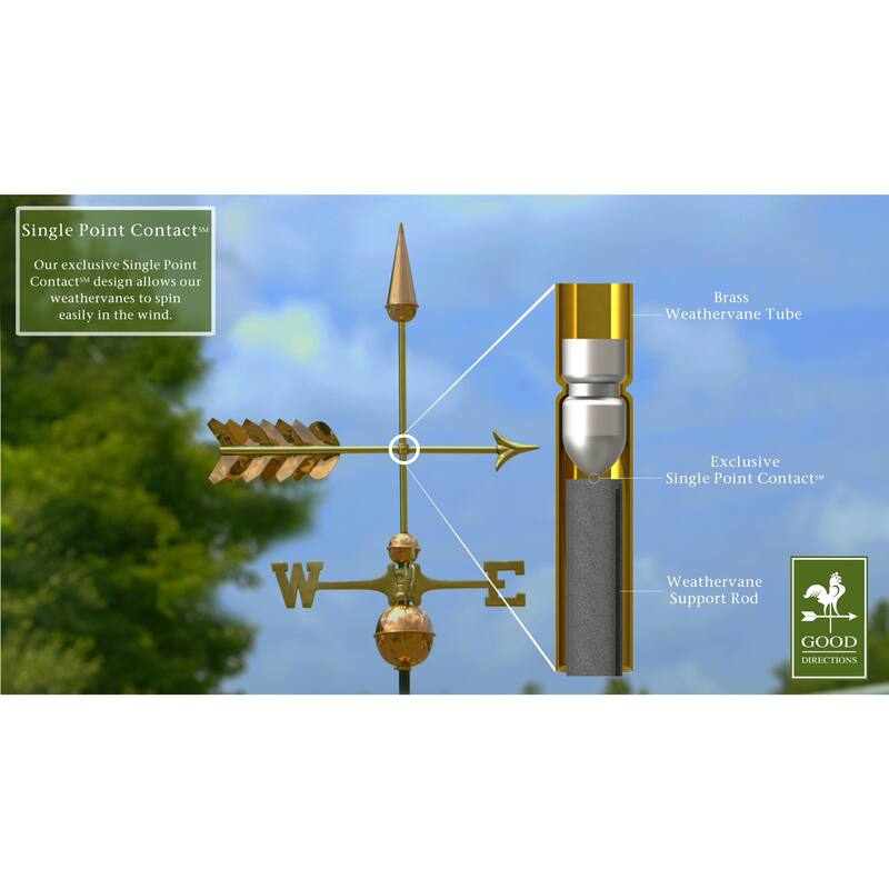 Arrow Pure Copper Weathervane by Good Directions