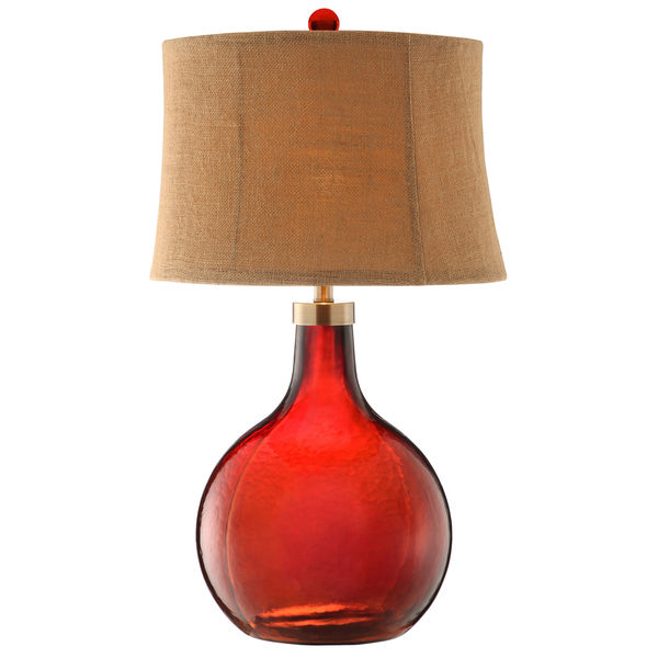 Shop Stafford Red Glass Table Lamp - On Sale - Free Shipping Today