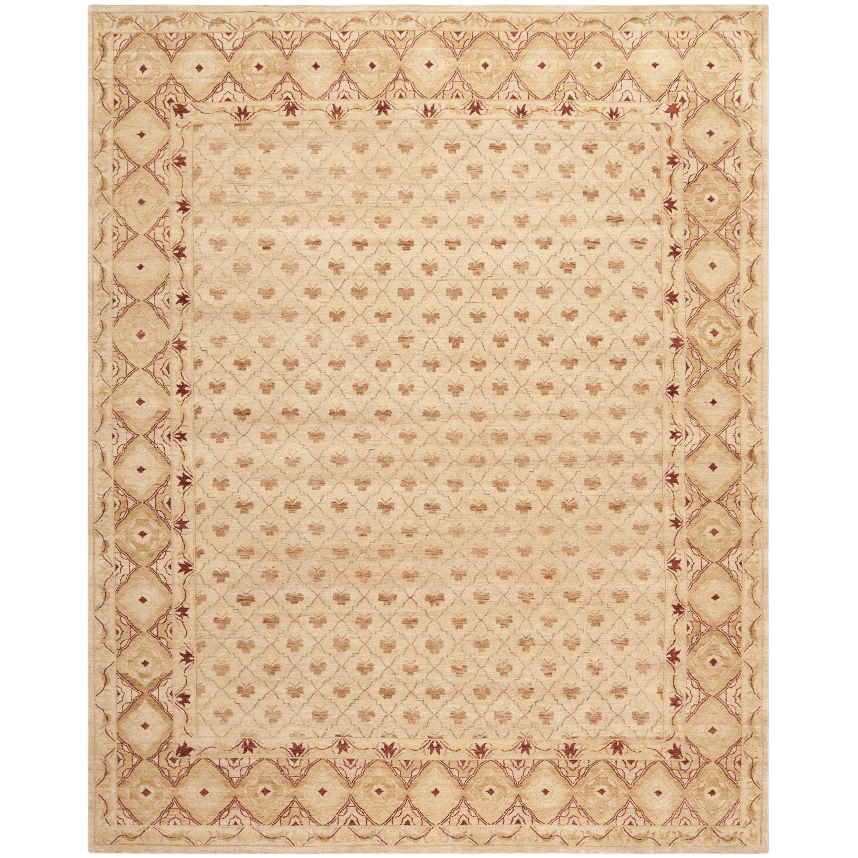 Safavieh Hand knotted Marrakech Ivory/ Red Wool Rug (9 X 12)