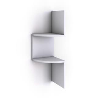 Laminated Corner Shelf in White Finish - Bed Bath & Beyond - 8859927