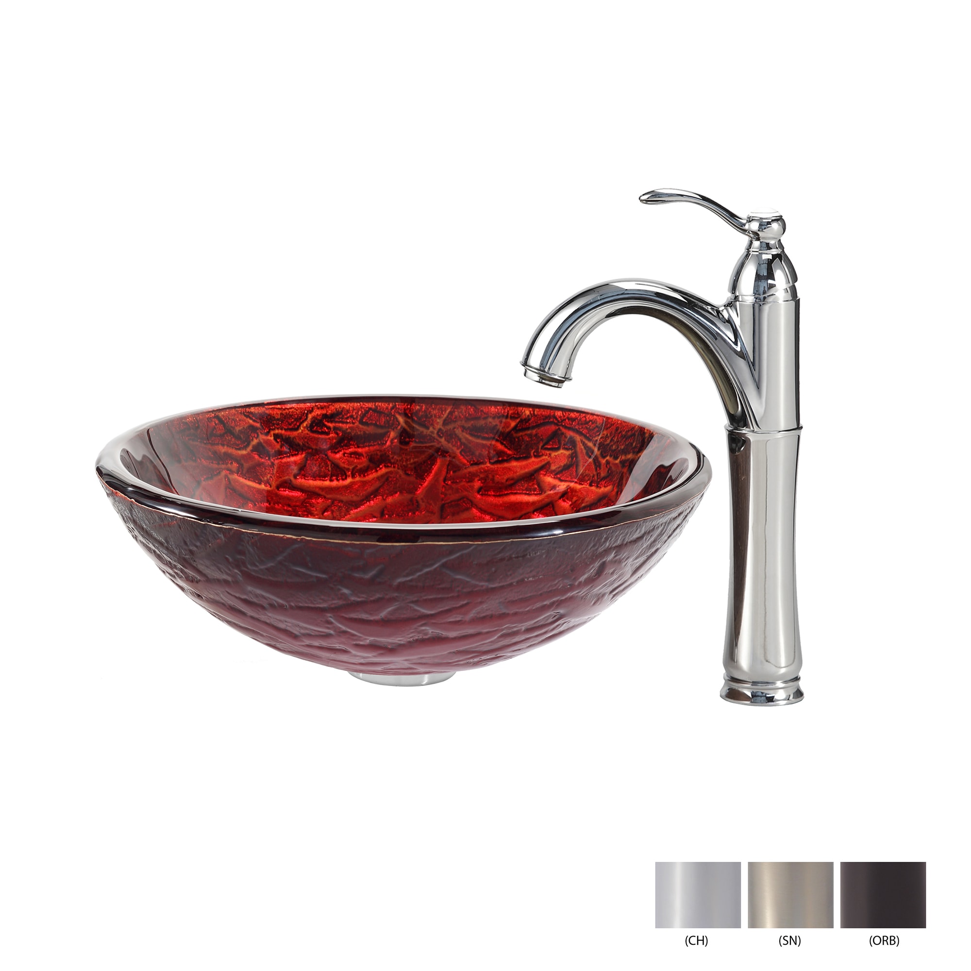 Kraus Nix Glass Vessel Sink And Riviera Faucet