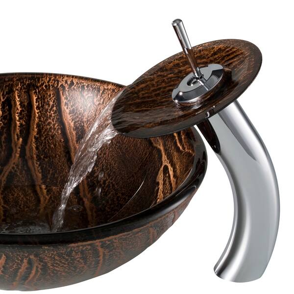 Shop Kraus 4 In 1 Bathroom Set C Gv 398 19mm 10 Gaia Glass Vessel