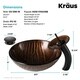preview thumbnail 13 of 20, Kraus Glass Vessel Sink, Bathroom Faucet, Pop Up Drain, Mounting Ring