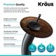 preview thumbnail 15 of 20, Kraus Glass Vessel Sink, Bathroom Faucet, Pop Up Drain, Mounting Ring