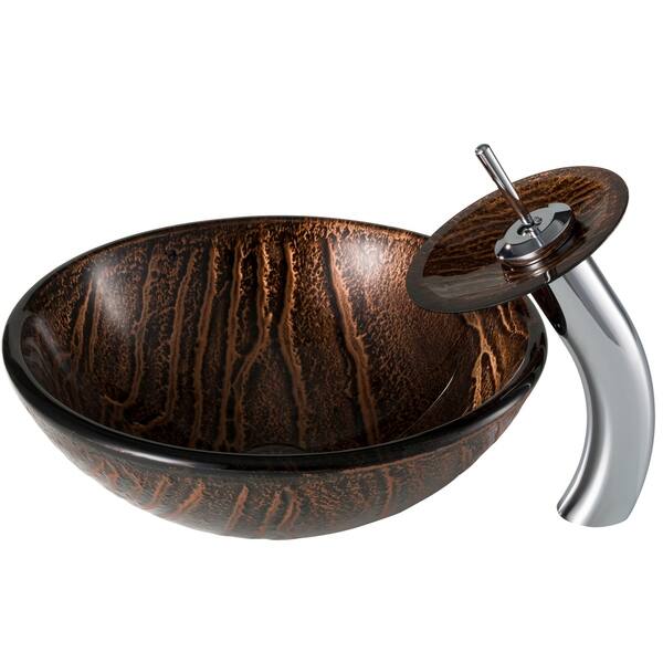 slide 1 of 22, Kraus Glass Vessel Sink, Bathroom Faucet, Pop Up Drain, Mounting Ring