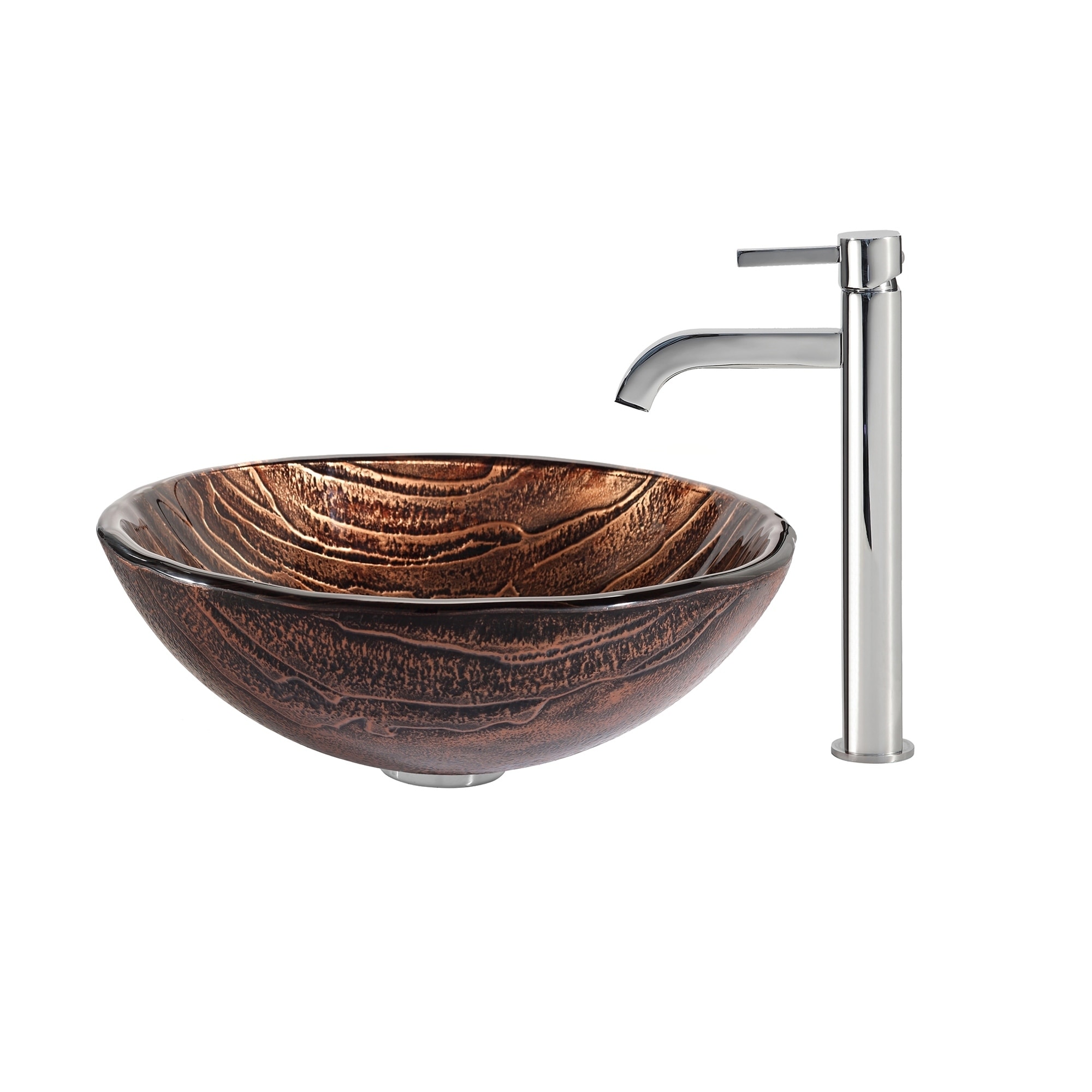 Kraus Gaia Glass Vessel Sink And Ramus Faucet