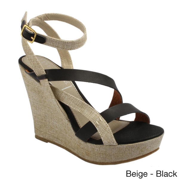 Jacobies Women's 'Wendy 19' Strappy Platform Wedge Sandals JACOBIES Wedges