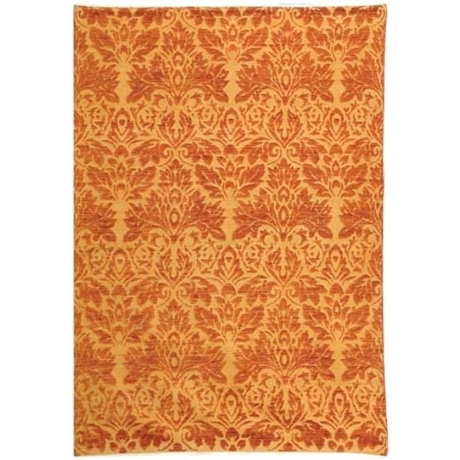 Safavieh Hand knotted Santa Fe Wicker/ Rust Wool Rug (9 X 12)