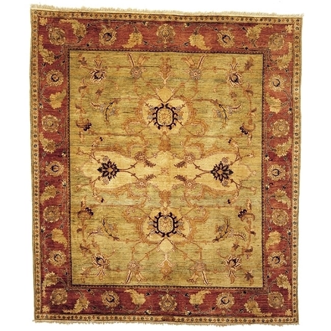 Safavieh Hand knotted Peshawar Vegetable Dye Light Gold/ Red Wool Rug (5 X 8)